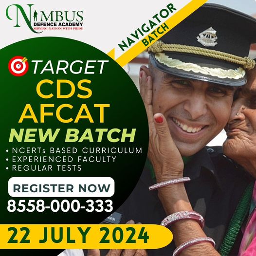 "Transform Your Future: Register Now for TARGET CDS/AFCAT 2024 with Nimbus Defence Academy" - Coaching Institutes in India