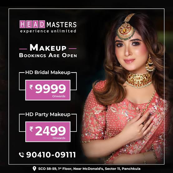 Headmasters Salon - Internationally Certified Makeup.Mohali | Patiala | Jalandhar | Sangrur | Amritsar | - Health & Wellness Centres in India