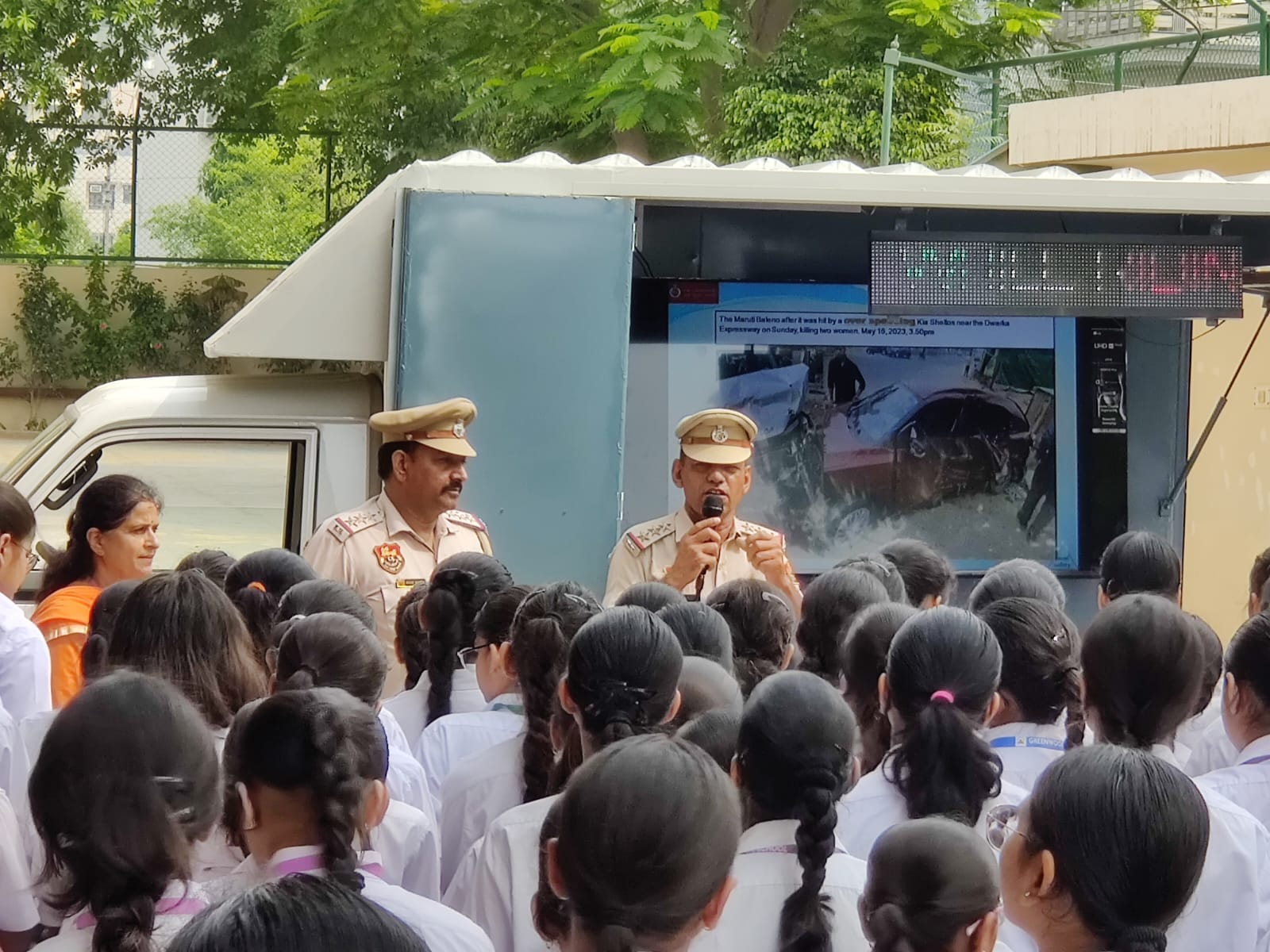 "Gurugram Police Leads Road Safety Awareness at GWPS: A Lesson in Responsibility - Schools in India