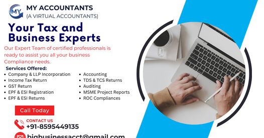 Tax Season Made Easy: We Handle Your ITR Filing" - Accountants in India