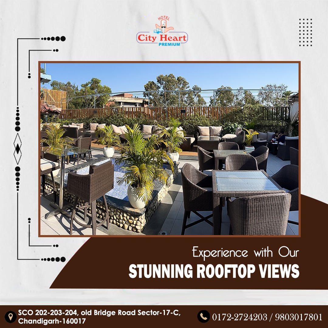 Chandigarh’s Best Rooftop Restaurant at Hotel City Heart Premium - Vouchers / Coupons in India