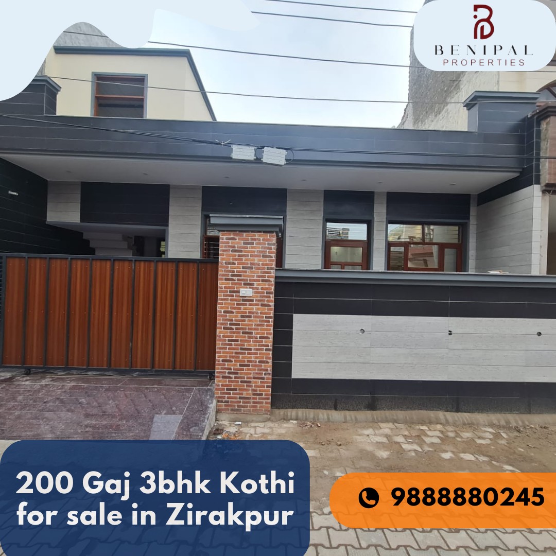 "Find Your Dream Home: Stunning 3BHK Kothi for Sale in Zirakpur—200 Gaj, Prime Location! Contact Benipal - Residential Plots in India