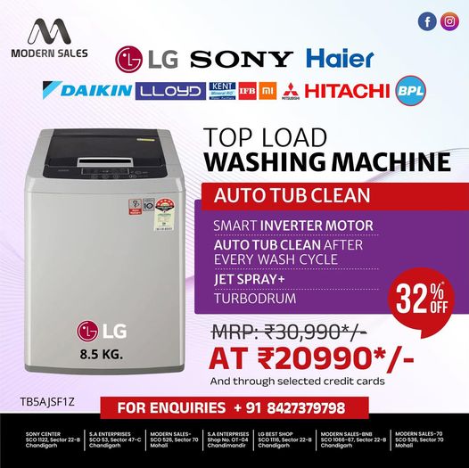 "Modern SALES: Your Destination for Top-Quality Washing Machines" - Electronic Stores in India