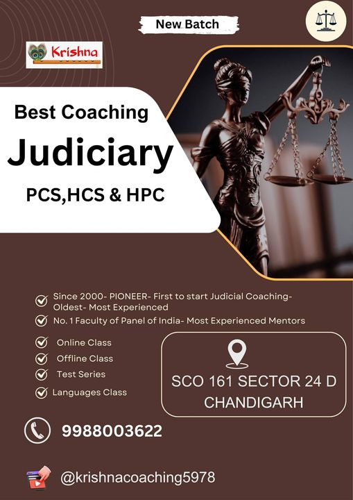 Krishna Judiciary Coaching: Where Expert Guidance Leads to Success" - Coaching Institutes in India